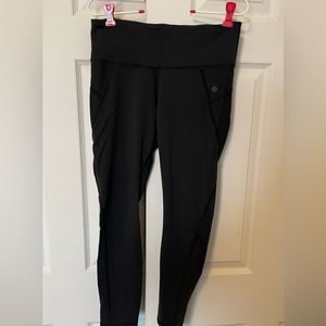 Athleta 7/8 leggings with laser cut detailing